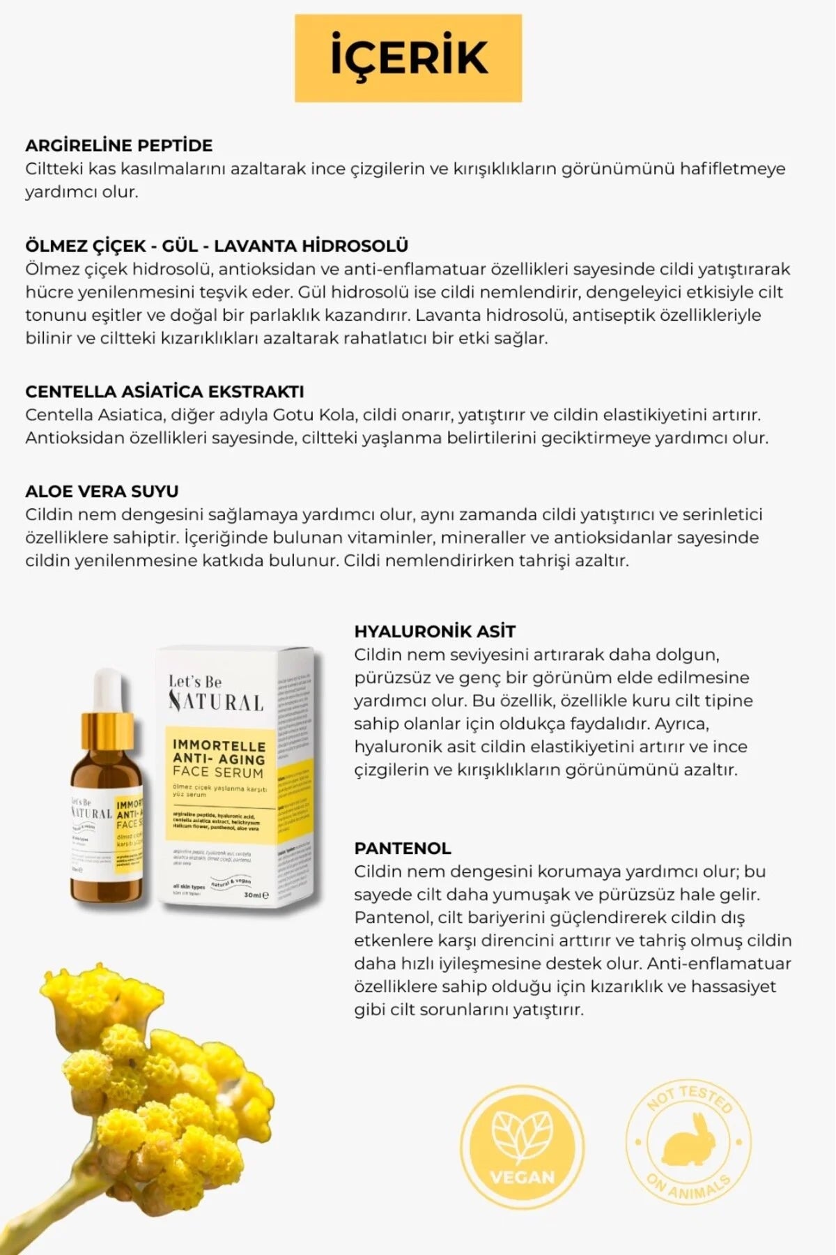 Ölmez Çiçek Yaşlanma Karşıtı Serum Seti