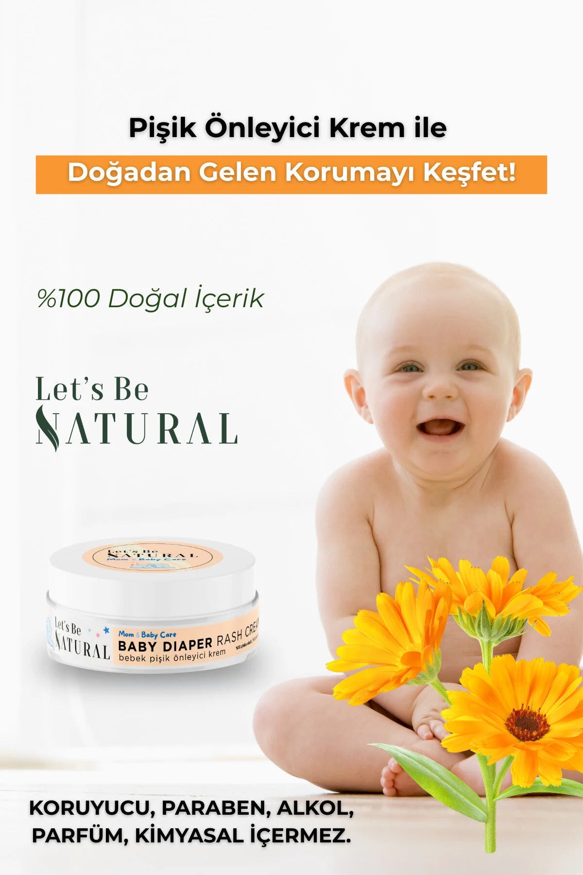 Cilt Rahatlatıcı ve Güçlendirici Etkili Bebek Pişik Önleyici Krem