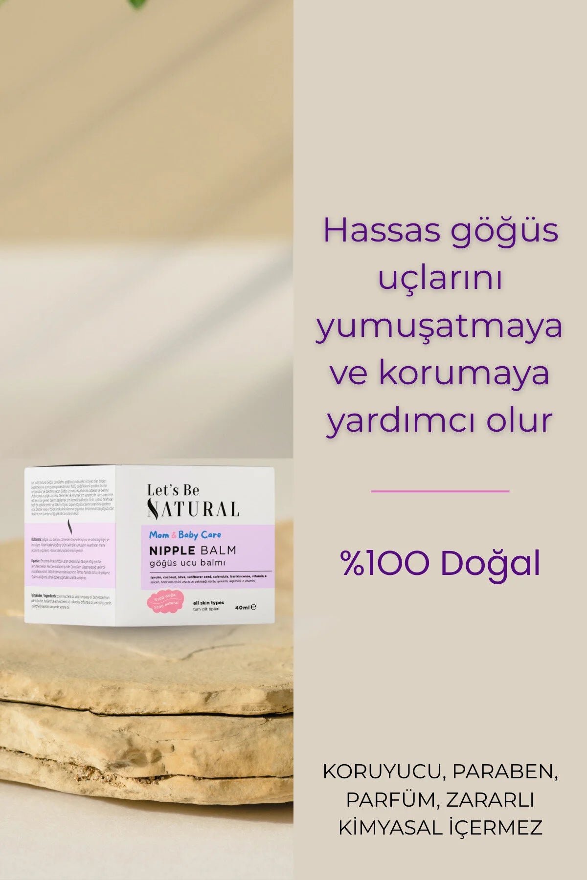 Nemlendiricili ve Onarıcı Etkili Göğüs Ucu Kremi