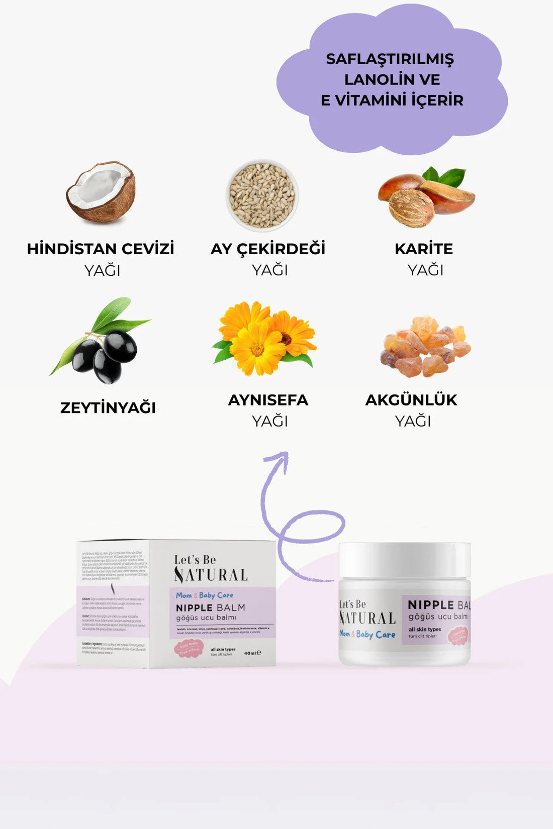Nemlendiricili ve Onarıcı Etkili Göğüs Ucu Kremi