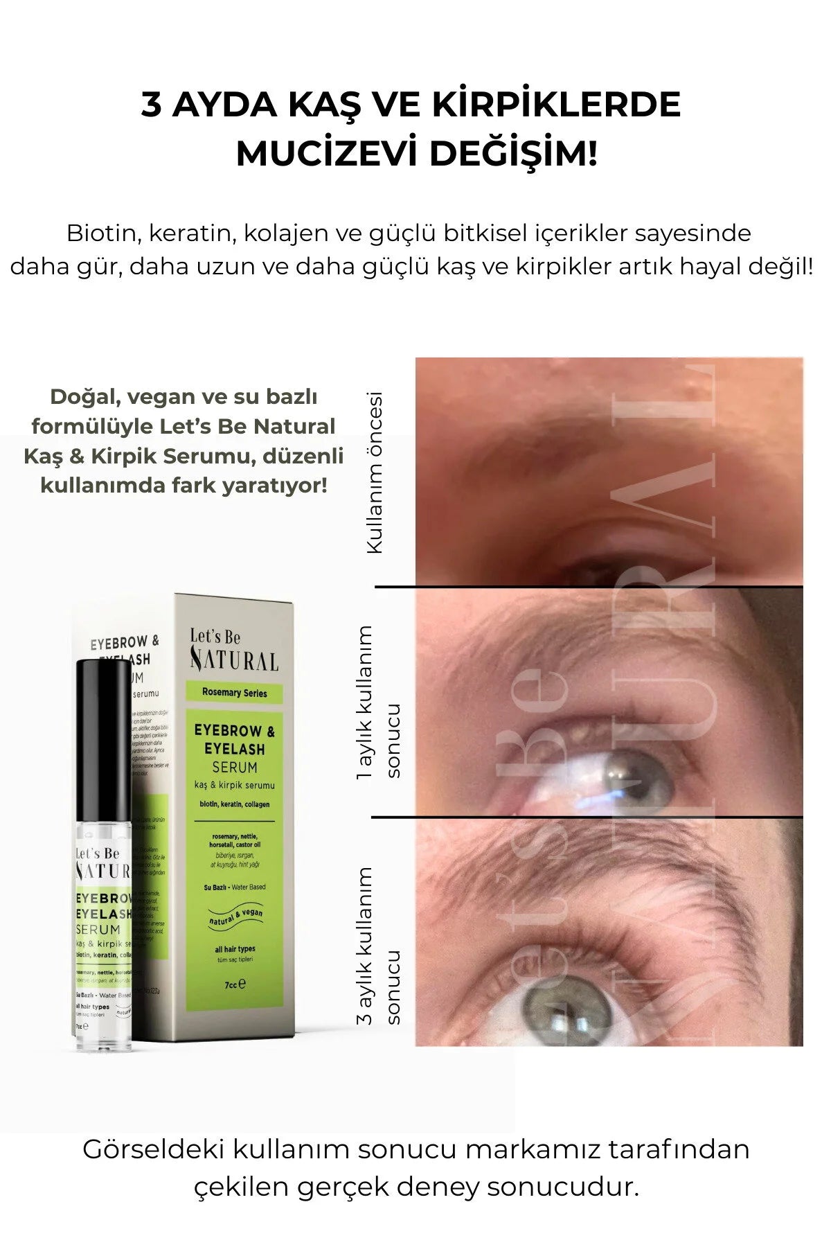 Güçlendirici Etkili, Su Bazlı Kaş ve Kirpik Serumu