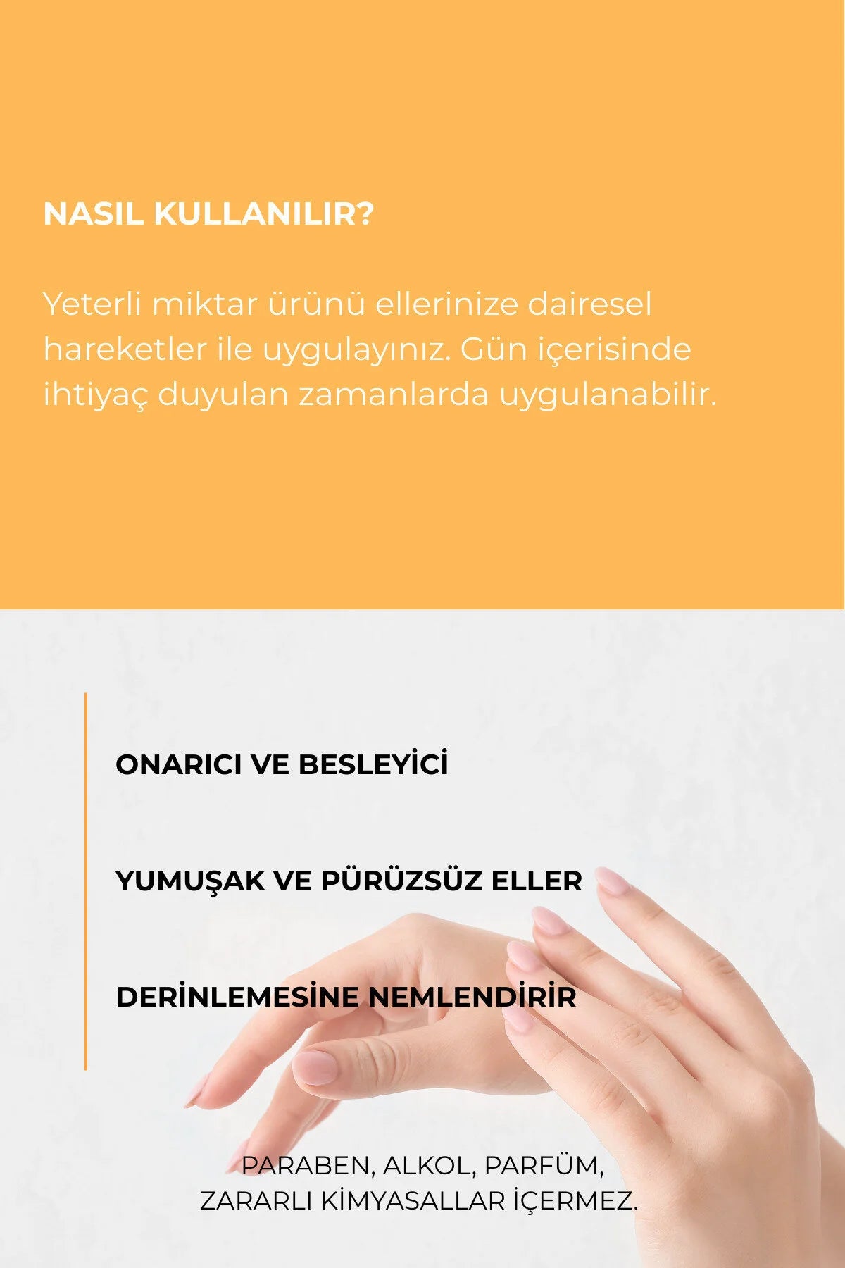 Nemlendirici Ve Besleyici Onarıcı El Kremi