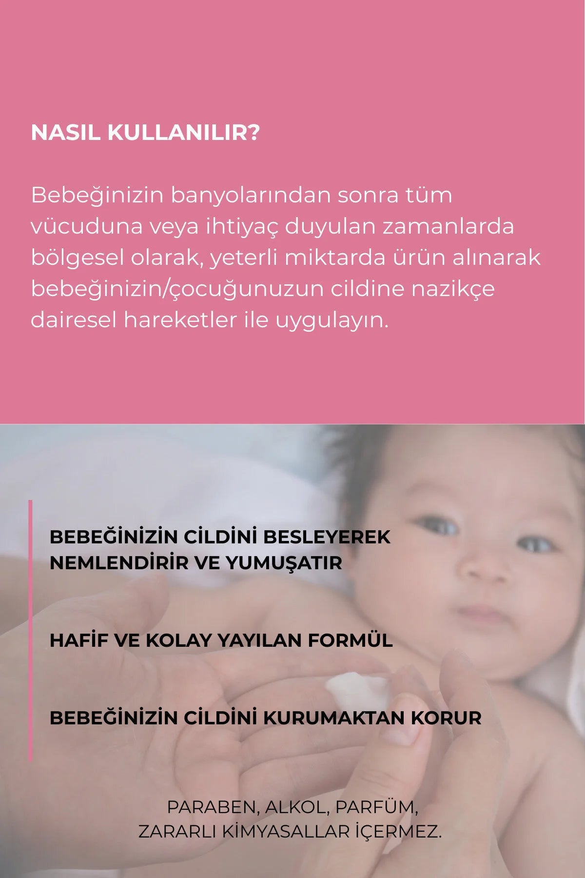 Besleyici Ve Nemlendirici Etkili Sakinleştirici Bebek Bakım Kremi