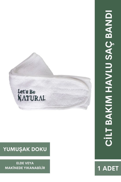 Let's Be Natural, Yumuşak Doku Cilt Bakım Havlu Saç Bandı